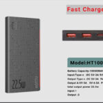 پاوربانک ۱۰۰۰۰ میلی‌آمپر ۲۲.۵ وات HT100 با خروجی USB-A و Type-C