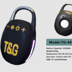 اسپیکر بلوتوثی TG-447 با باتری ۱۲۰۰ میلی‌آمپر، USB و کارت حافظه TF