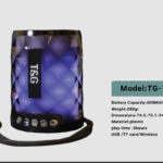 اسپیکر بلوتوثی TG-155 با باتری ۶۰۰ میلی‌آمپر، USB و کارت حافظه TF