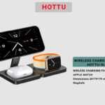 استند شارژ بی‌سیم HOTTU مدل SL12 با قابلیت شارژ موبایل و Apple Watch و فناوری MagSafe