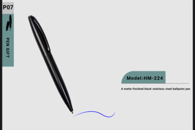 خودکار تبلیغاتی فلزی مشکی مات (HM-224)