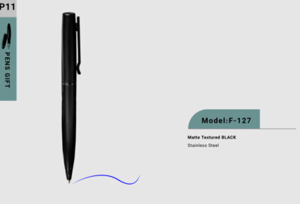 خودکار تبلیغاتی فلزی مشکی مات (F-127)